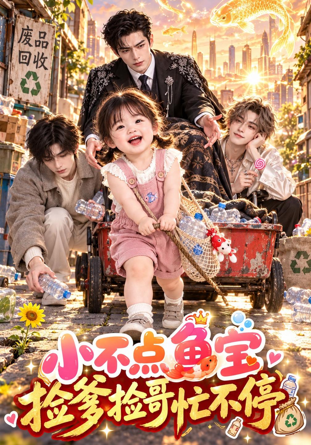 小不点鱼宝，捡爹捡哥忙不停